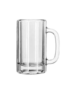 Libbey 5020  -  16 oz clear paneled glass mug (1 cs available)